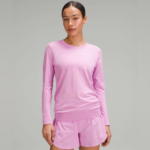 Lululemon Swiftly Relaxed Long Sleeve Shirt size 6 Dahlia Mauve DHMU - Picture 1 of 6